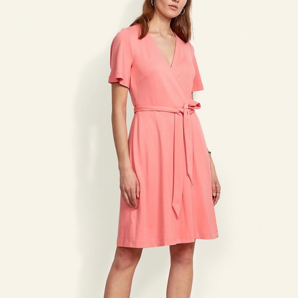 Ann Taylor Dresses & Skirts - Ann Taylor- Pink Wrap Flowy Midi Dress
